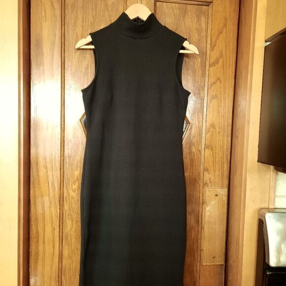 APT 9 Sleeveless Dress Mock Neck Midi Navy - Picture 2 of 12